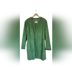 Pamela McCoy Green Suede Coat
